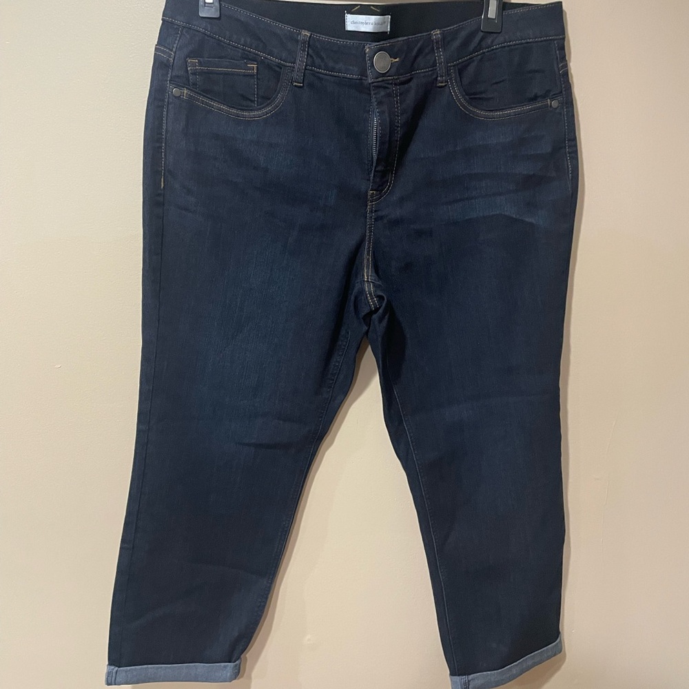 Christopher & Banks Deep Blue Cropped Jeans